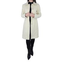 Casaco Feminino Peleteria Cordeiro Lã Longo Bege Linho 2314 Casaco Feminino Peleteria Cordeiro Lã Longo Bege Linho 2314