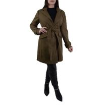 Casaco Feminino Pellini Longo Verde Olive - GD5564 Casaco Feminino Pellini Longo Verde Olive - GD5564
