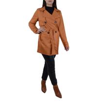 Casaco Feminino Pellini Suede Laranja Camel - GD4441 Casaco Feminino Pellini Suede Laranja Camel - GD4441