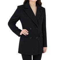 Casaco Feminino Pellini Transpassado Aveludado Preto PL3671 Casaco Feminino Pellini Transpassado Aveludado Preto PL3671