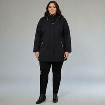 Casaco Feminino Plus Size Parca Leve Alpelo Preto 21600047 - Preto 50 Casaco Feminino Plus Size Parca Leve Alpelo Preto 21600047 - Preto 50