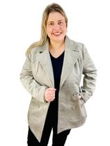 Casaco Feminino Plus Size Sobretudo Forrado 618001 618002