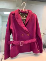 casaco feminino roxo revestido animal print (onça) tamanho GG