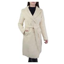 Casaco Feminino Safira Longo Bege Claro - SF8890