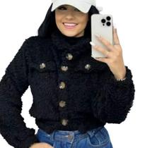 Casaco Feminino Teddy Tendência Inverno Moda Blogueira Roupa Feminina Casaco Feminino Teddy Tendência Inverno Moda Blogueira Roupa Feminina
