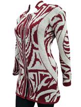 Casaco Feminino Tricot Jacquard Tribal - Katlen Tricot