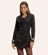 Casaco Feminino Tweed Polly Endless Preto Casaco Feminino Tweed Polly Endless Preto
