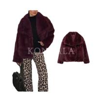 Casaco Feminino Vintage De Pele Sintética Quente Para Outono Inverno, Casual, Solto, Com Lapela, Casaco Feminino Vintage De Pele Sintética Quente Para Outono Inverno, Casual, Solto, Com Lapela,