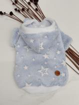Casaco Fleece Estrelas Brilha no Escuro para cachorro e gato Tamanho:P Casaco Fleece Estrelas Brilha no Escuro para cachorro e gato Tamanho:P
