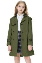 Casaco impermeável Betusline, casaco trespassado, verde militar, 2XL