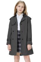 Casaco impermeável Betusline Girls de peito duplo à prova de vento 6-7Y