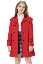 Casaco impermeável Betusline Girls, trespassado, vermelho, 13-14 anos