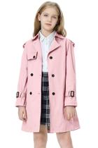 Casaco impermeável feminino Betusline, trespassado, rosa, à prova de vento, GG