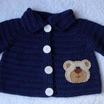 Casaco Infantil Bebê Menino Ursinho Fofo