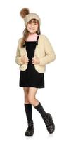 Casaco Infantil Bolero Meninas Inverno Estola Poncho Fleece