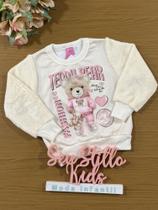 Casaco Infantil Cinti Inverno Off White Ursinha