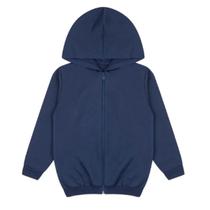 Casaco Infantil Escolar Unissex Blusa Moletom com Capuz e Zíper