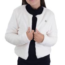 Casaco Infantil Feminino Brandili Fleece Branco Off - 55261