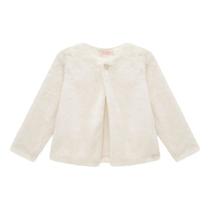 Casaco Infantil Feminino em Pelo Liso Off White - Kukiê
