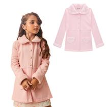 Casaco Infantil Longo em Moletom com Pelúcia e Pelo Infanti Casaco Infantil Longo em Moletom com Pelúcia e Pelo Infanti