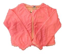 Casaco Infantil Menina Pelo Carneirinho E Botão De Coração Casaco Infantil Menina Pelo Carneirinho E Botão De Coração