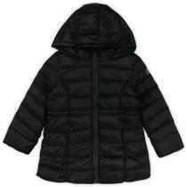 Casaco infantil puffer com capuz zíper marisol