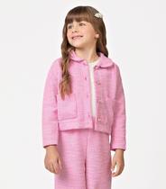Casaco Infantil Tweed Shine Trick Nick Rosa Casaco Infantil Tweed Shine Trick Nick Rosa