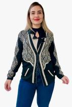 Casaco Inverno Lã Estampado Quentinho