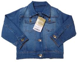 Casaco / Jaqueta Jeans Estonado Luxo Menino Elastano Rf 2766