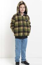 Casaco Jaqueta Pelo Infantil Menino Inverno Capuz Lessa K016