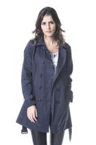 Casaco jaqueta sobretudo feminino, trench coat forrado, em sarja.