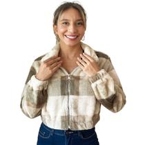 Casaco Jaqueta Teddy Peluciada Blusa de Frio Inverno Ziper Casaco Jaqueta Teddy Peluciada Blusa de Frio Inverno Ziper