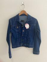 Casaco Jeans sem detalhes Florence cor azul tam P Casaco Jeans sem detalhes Florence cor azul tam P