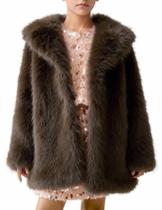 Casaco Kissonic Girls Faux Fur Fluffy Warm Winter Jaqueta marrom Casaco Kissonic Girls Faux Fur Fluffy Warm Winter Jaqueta marrom