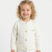 Casaco Liso Tricô Kids Menina Off White Pérola Casaco Liso Tricô Kids Menina Off White Pérola