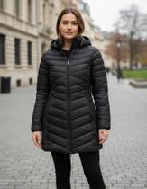 Casaco Longo De Pluma Sintética Com Forro Jacquard 20700028