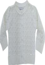 Casaco Longo Off White Tricote Infantil Noruega Casaco Longo Off White Tricote Infantil Noruega