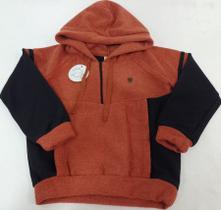 Casaco Luxo Peluciado Capuz Menino Inverno D'Tuia Baby 2441