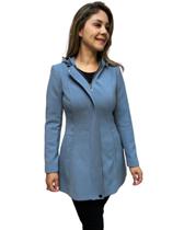 Casaco malise 7/8 com capuz feminino ref: mal3536