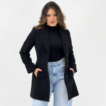Casaco Malise 7/8 em Lã Batida Feminino