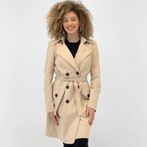 Casaco Malise 7/8 Trench Coat em Tecido Feminino