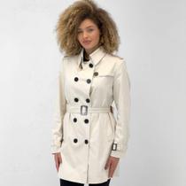 Casaco Malise Trench Coat 7/8 em Tecido Feminino