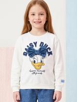 Casaco Margarida Daisy Com Laço 3d Jeans Momi Casaco Margarida Daisy Com Laço 3d Jeans Momi