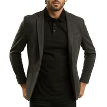 Casaco Masculino Docthos Slim Malha Cinza Grafite - 609936 Casaco Masculino Docthos Slim Malha Cinza Grafite - 609936