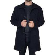 Casaco Masculino Peleteria Cordeiro Lã Longo Grafite - 3033 Casaco Masculino Peleteria Cordeiro Lã Longo Grafite - 3033