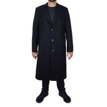 Casaco Masculino Peleteria Cordeiro Sobretudo Lã Cinza Grafite - 370030 Casaco Masculino Peleteria Cordeiro Sobretudo Lã Cinza Grafite - 370030