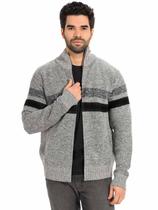 Casaco Masculino Tricot Anistia Aberto Forro Xadrez Mescla Claro