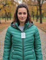 Casaco médio alpelo plus size de pluma sintética com pespontos em v 20700029