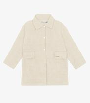 Casaco Menina Infantil Tweed Trick Nick Bege Casaco Menina Infantil Tweed Trick Nick Bege