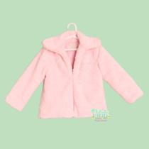 Casaco Menina Petit Cherie em Pelo Liso na cor Rosa